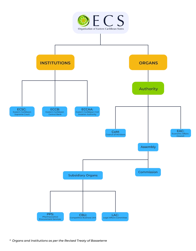 Chart showirng OECS Structure 