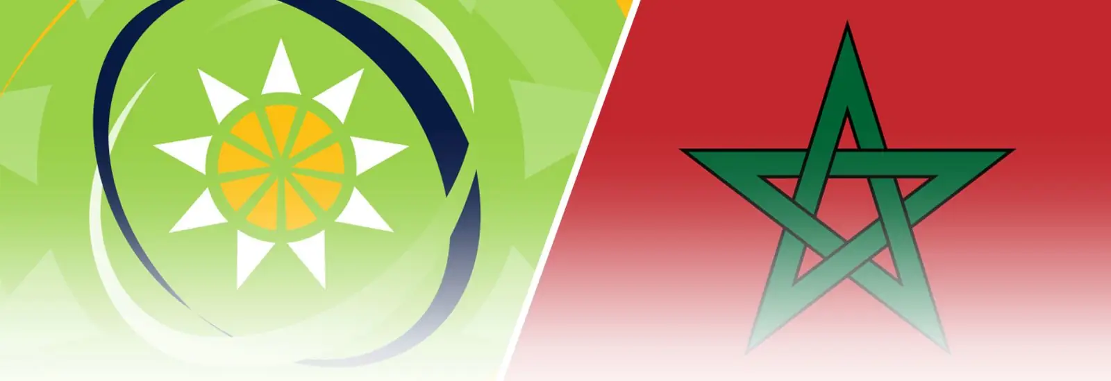 Half OECS and Morocco Flag