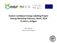 ABBS Eastern Caribbean Energy Labeling Project Closing Workshop