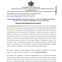 Government of Saint Lucia: Programme for Education, Realignment and Transformation (PERT) - Project Civil Engineer 