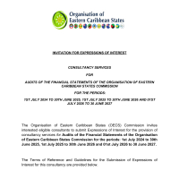 OECS - Consultancy Services for Audits of the Financial Statements of the Organisation of Eastern Caribbean States Commission for the periods: 1st July 2024 to 30th June 2025, 1st July 2025 to 30th June 2026 and 1st July 2026 to 30th June 2027